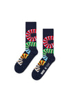 Happy Socks Piano Notes Socks, Navy UK 7.5-11.5