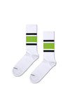Happy Socks Simple Stripe Socks, White UK 7.5-11.5