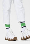 Happy Socks Simple Stripe Socks, White UK 7.5-11.5