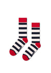Happy Socks Stripe Socks, Red Multi