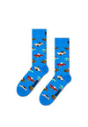 Happy Socks Vintage Car Socks, Blue