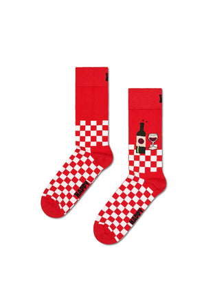 Happy Socks Wine and Dine Socks, Red Multi