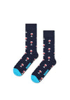 Happy Socks Glass of Wine Socks, Navy