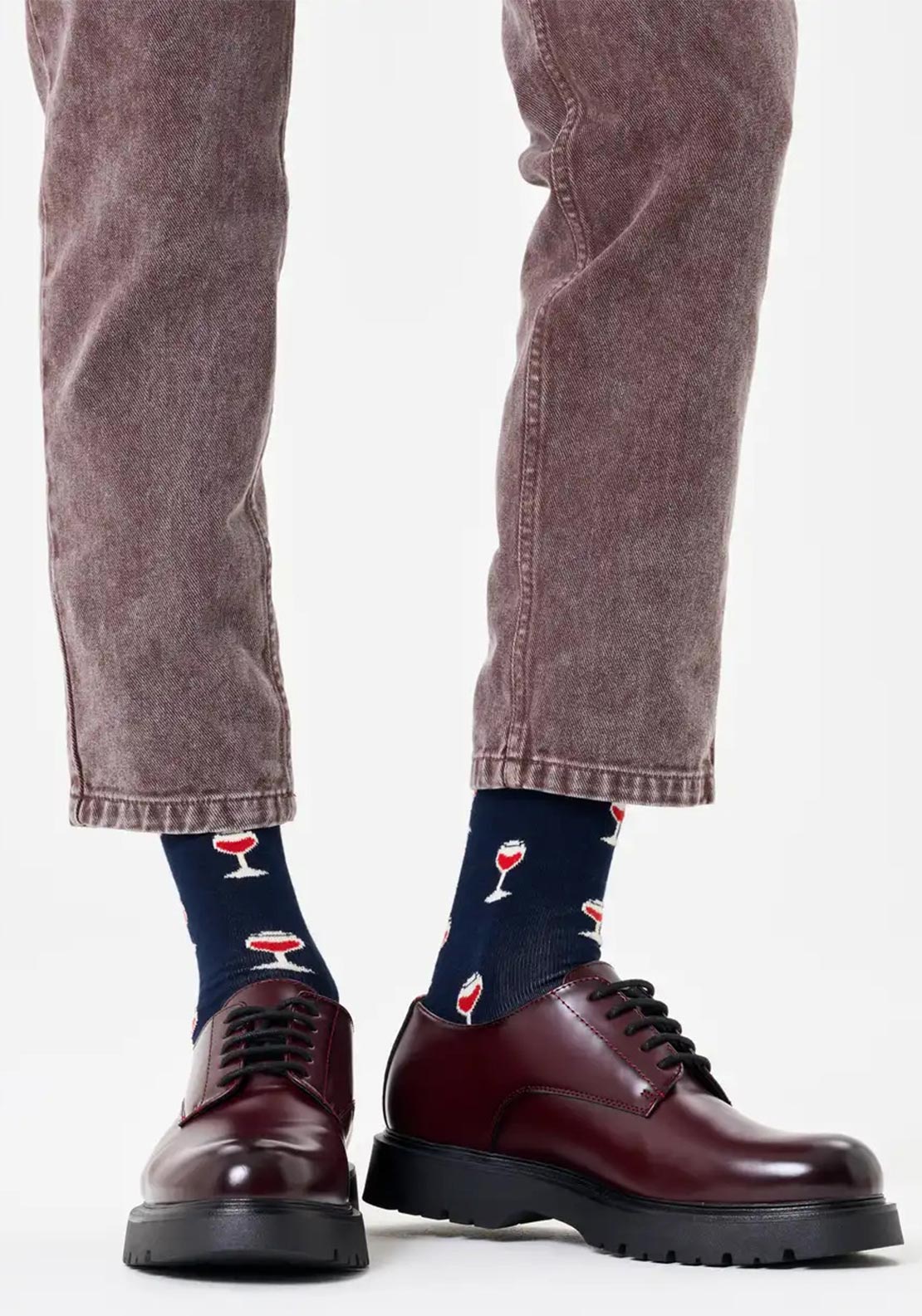 Happy Socks Glass of Wine Socks, Navy