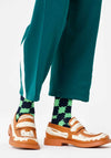 Happy Socks Wobbly Check Socks, Navy