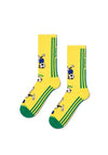 Happy Socks World Cup Brazil Socks, Yellow Multi