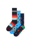Happy Socks Wurst and Beer 3 Pair Socks Gift Set, Navy Multi