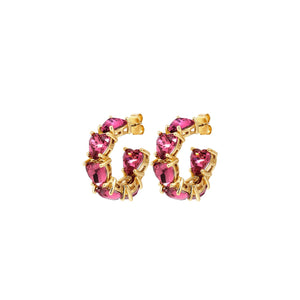 Dyrberg/Kern Hardy Earrings, Gold & Pink