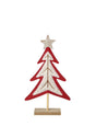 FELT RED WHITE TREE WITH GOLD