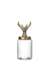 DEER TOP GLASS JAR