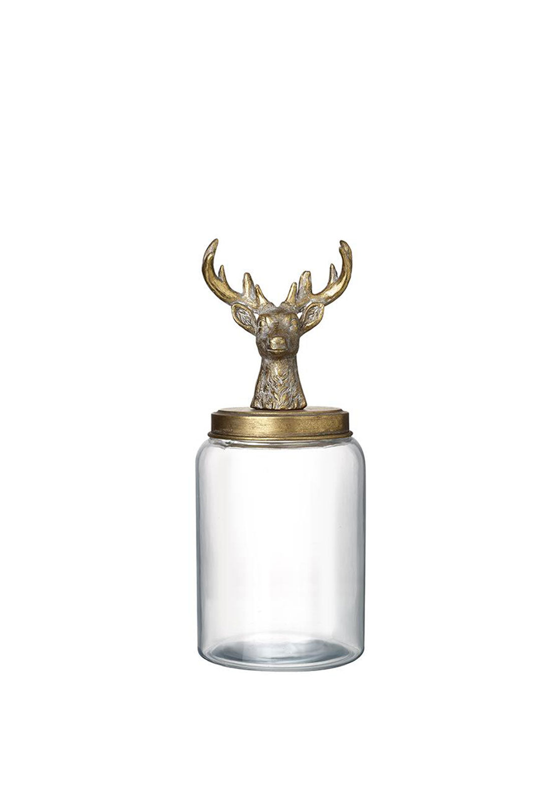 DEER TOP GLASS JAR