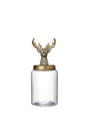 DEER TOP GLASS JAR