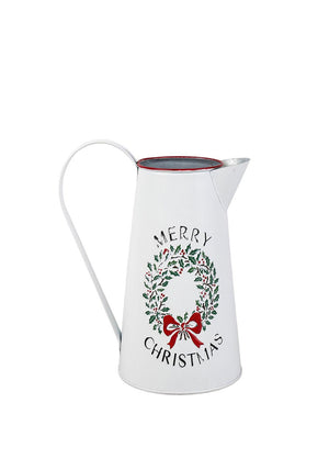 WHITE METAL MERRY CHRISTMAS