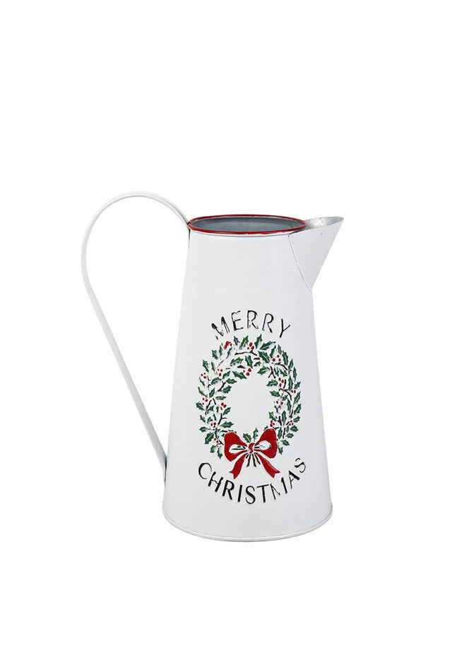 WHITE METAL MERRY CHRISTMAS