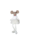 FABRIC MOUSE IN WHITE DRESS