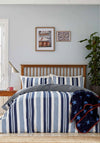 HUNTINGTON STRIPE COVER SET KS BLUE