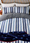 HUNTINGTON STRIPE COVER SET KS BLUE