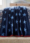 STAR FLEECE THROW BLUE