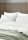 Helena Springfield Calico & Chalk Waffle Stripe Duvet Cover, Green
