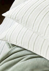 Helena Springfield Calico & Chalk Waffle Stripe Duvet Cover, Green
