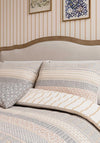 Helena Springfield Harvest Moon Folk Stripe Cotton Duvet Cover Set, Grey Multi