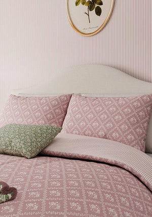 Helena Springfield Harvest Moon Meadow Posy Cotton Duvet Cover Set, Pink