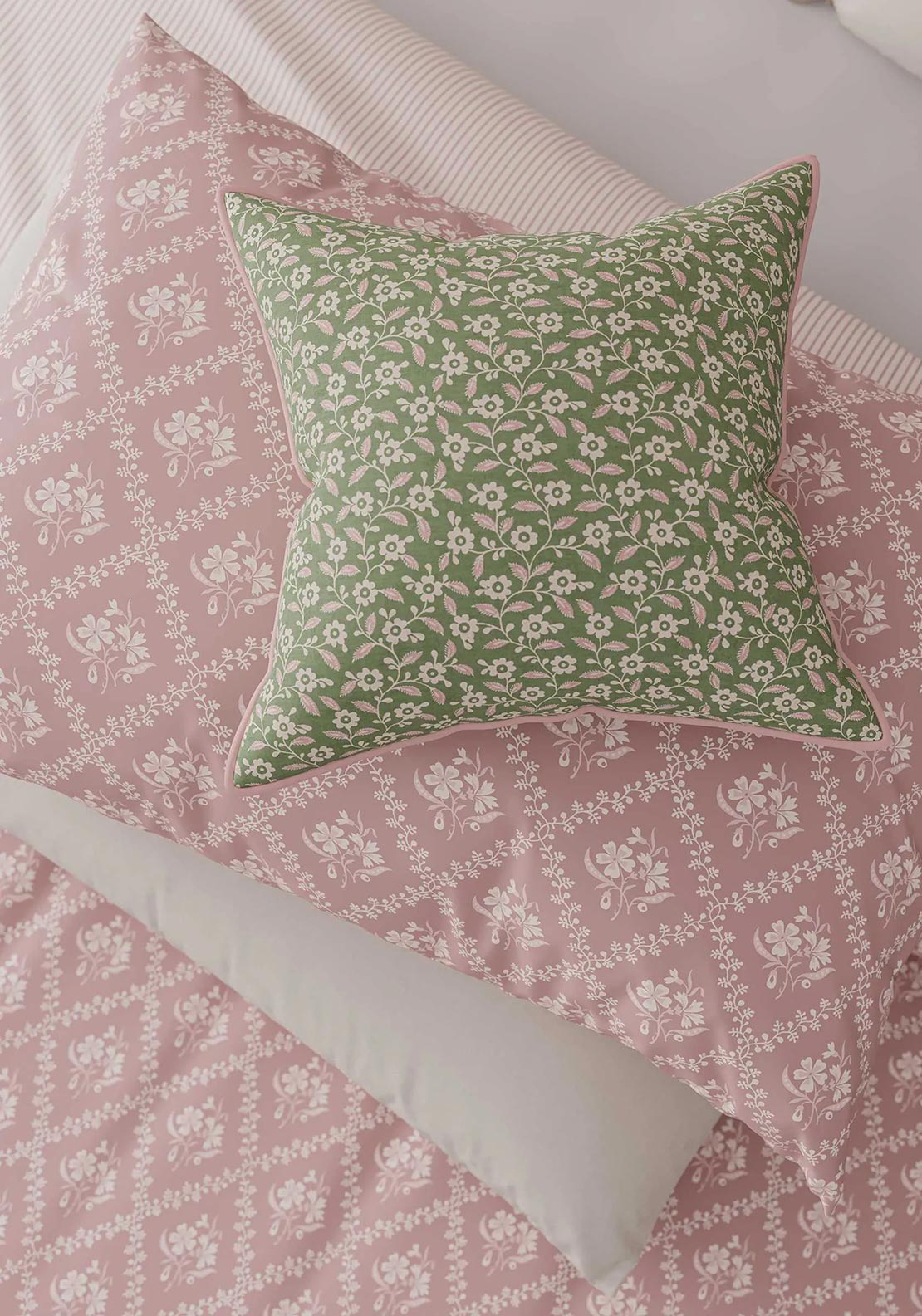 Helena Springfield Harvest Moon Meadow Posy Cotton Duvet Cover Set, Pink