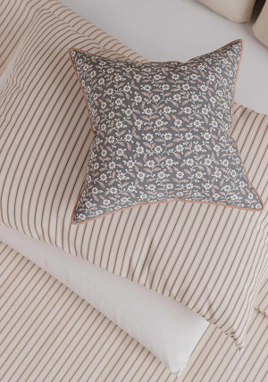 Helena Springfield Harvest Moon Ticking Stripe Cotton Duvet Cover Set, Orange