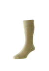 HJ Hall Softop Cotton Rich Socks, Oatmeal Melange
