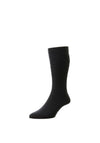 HJ Hall Softtop Wool Rich Socks, Navy