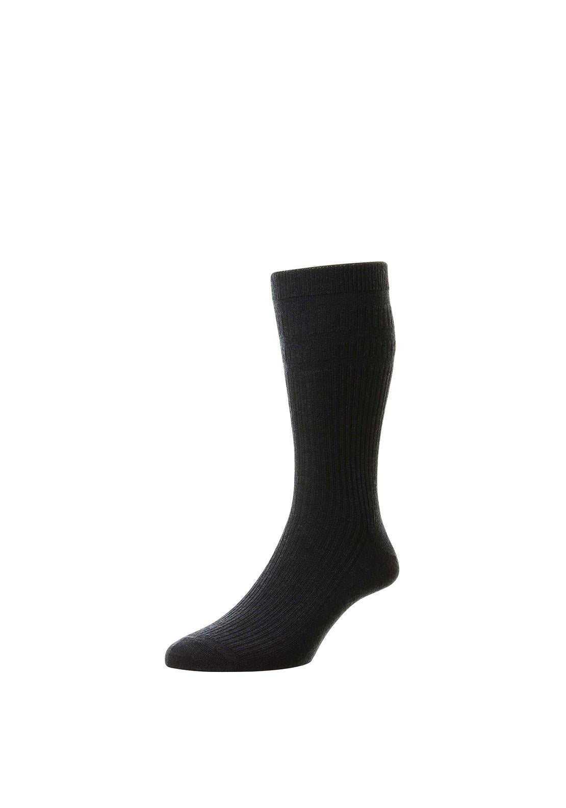 HJ Hall Softtop Wool Rich Socks, Navy