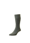 HJ Hall Softtop Wool Rich Socks, Mid Grey