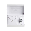 MGD Jewellery Holy Communion Watch & Pearl Necklace Set, Silver & White