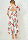 McElhinneys X Hope & Ivy Aisling Floral Sweetheart Midi Dress, White