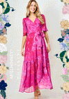McElhinneys X Hope & Ivy Caoimhe Floral Wrap Dress, Pink