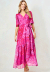 McElhinneys X Hope & Ivy Caoimhe Floral Wrap Dress, Pink