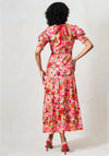 Hope & Ivy Amara Floral Bow Back Maxi Dress, Pink