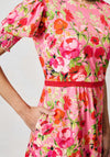 Hope & Ivy Amara Floral Bow Back Maxi Dress, Pink