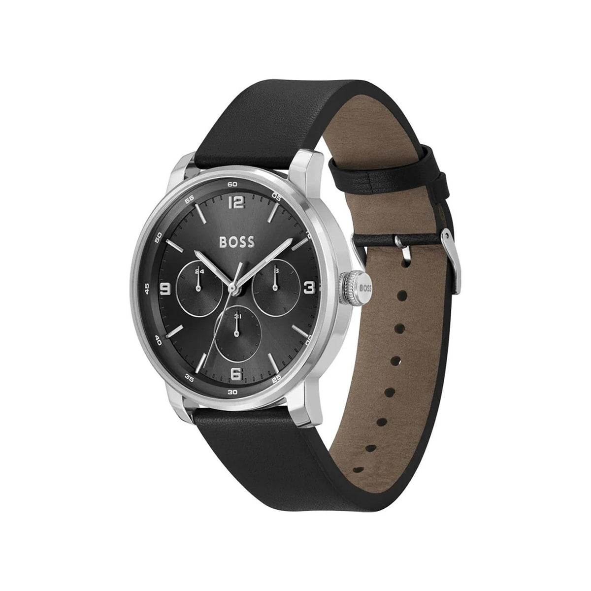 Hugo Boss Men’s Contender Watch, Silver