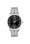 Hugo Boss Mens 1513896 Elite Watch, Silver & Black