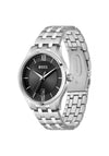 Hugo Boss Mens 1513896 Elite Watch, Silver & Black
