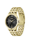 Hugo Boss Mens 1513897 Elite Watch, Gold & Black