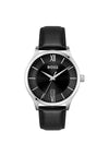 Hugo Boss Mens 1513954 Elite Watch, Silver & Black
