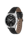 Hugo Boss Mens 1513954 Elite Watch, Silver & Black