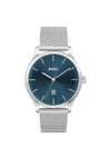 Hugo Boss Mens 1514067 Elite Watch, Silver & Blue