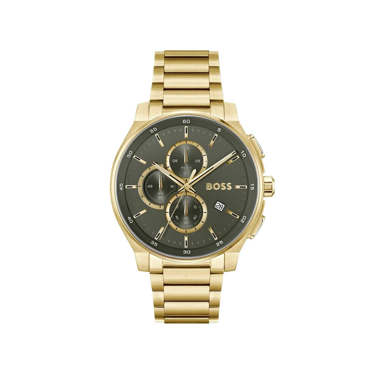 Hugo Boss Men’s Peak 2.0 Chronograph Watch, Gold & Green