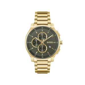 Hugo Boss Men’s Peak 2.0 Chronograph Watch, Gold & Green