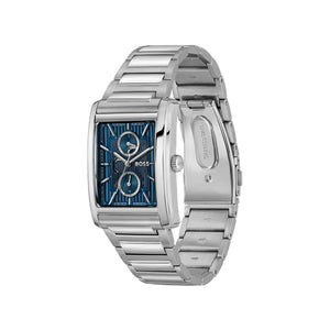 Hugo Boss Men’s Principle Dress Watch, Silver & Blue