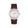 Hugo Boss Men’s Principle Brown Leather Strap Watch, Silver