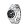 Hugo Boss Men’s Strike Black Dial Watch, Silver